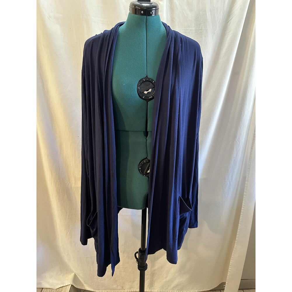 Bluetime 3XL Open Front Cardigan – Navy Blue Lightweight Layer